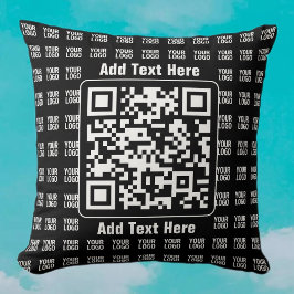 Promotional QR code (editable) plus Logo Pattern クッション