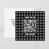 Promotional QR code (editable) plus Logo Pattern サンキューカード (正面/裏面)