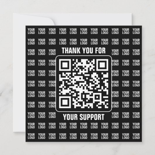 Promotional QR code (editable) plus Logo Pattern サンキューカード (正面)