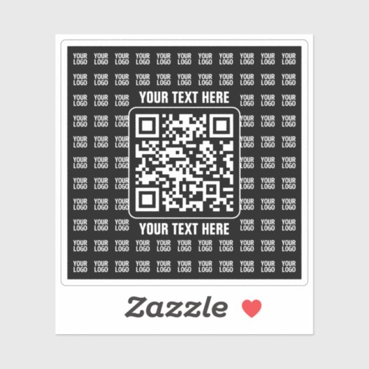 Promotional QR code (editable) plus Logo Pattern シール (シート)