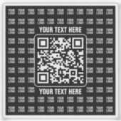 Promotional QR code (editable) plus Logo Pattern シール (正面)