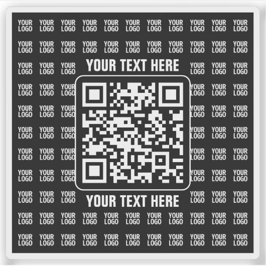 Promotional QR code (editable) plus Logo Pattern シール (正面)