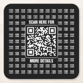 Promotional QR code (editable) plus Logo Pattern スクエアペーパーコースター (正面)