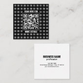 Promotional QR code (editable) plus Logo Pattern スクエア名刺 (正面/裏面)