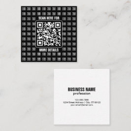 Promotional QR code (editable) plus Logo Pattern スクエア名刺