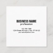 Promotional QR code (editable) plus Logo Pattern スクエア名刺 (裏面)