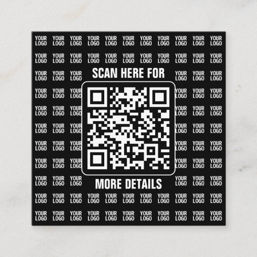 Promotional QR code (editable) plus Logo Pattern スクエア名刺 (正面)
