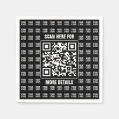 Promotional QR code (editable) plus Logo Pattern スタンダードカクテルナプキン (正面)