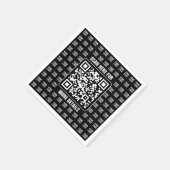 Promotional QR code (editable) plus Logo Pattern スタンダードカクテルナプキン (角)