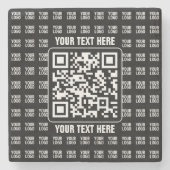 Promotional QR code (editable) plus Logo Pattern ストーンコースター (正面)