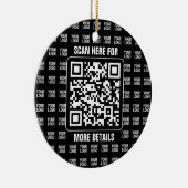 Promotional QR code (editable) plus Logo Pattern セラミックオーナメント (右)