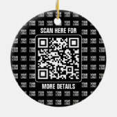 Promotional QR code (editable) plus Logo Pattern セラミックオーナメント (裏面)
