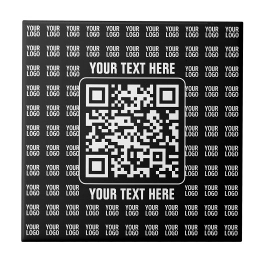 Promotional QR code (editable) plus Logo Pattern タイル (正面)