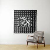 Promotional QR code (editable) plus Logo Pattern タペストリー (インサイチュ(横))