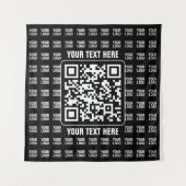 Promotional QR code (editable) plus Logo Pattern タペストリー (正面)