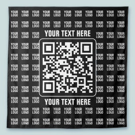 Promotional QR code (editable) plus Logo Pattern タペストリー