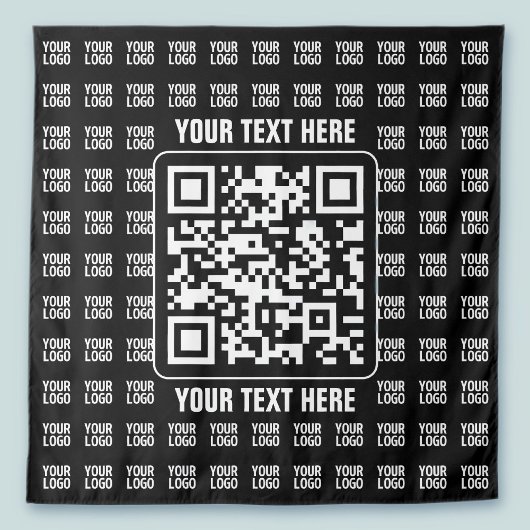Promotional QR code (editable) plus Logo Pattern タペストリー