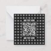 Promotional QR code (editable) plus Logo Pattern ノートカード (正面)