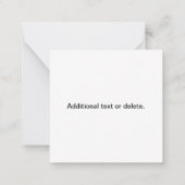 Promotional QR code (editable) plus Logo Pattern ノートカード (裏面)