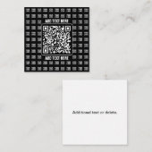 Promotional QR code (editable) plus Logo Pattern ノートカード (正面/裏面)