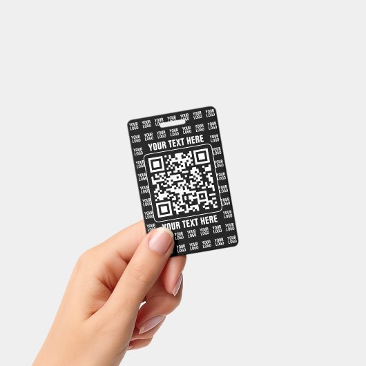 Promotional QR code (editable) plus Logo Pattern バッジ (Handheld)