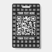 Promotional QR code (editable) plus Logo Pattern バッジ (Front)
