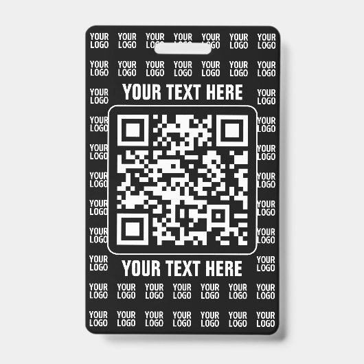 Promotional QR code (editable) plus Logo Pattern バッジ (Front)