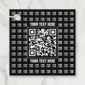 Promotional QR code (editable) plus Logo Pattern フェイバータグ (正面)