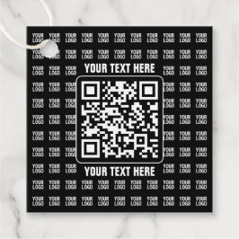 Promotional QR code (editable) plus Logo Pattern フェイバータグ