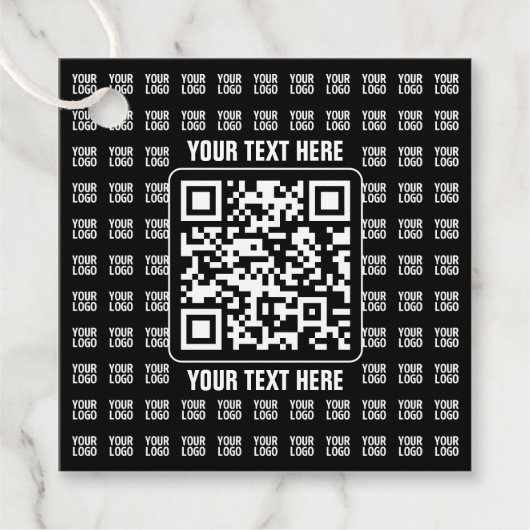 Promotional QR code (editable) plus Logo Pattern フェイバータグ (正面)