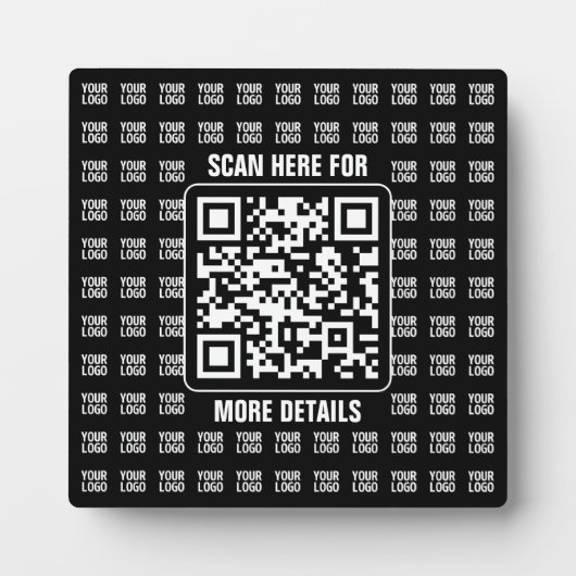 Promotional QR code (editable) plus Logo Pattern フォトプラーク (正面)