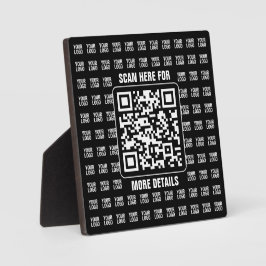 Promotional QR code (editable) plus Logo Pattern フォトプラーク
