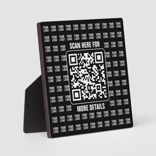 Promotional QR code (editable) plus Logo Pattern フォトプラーク (正面)