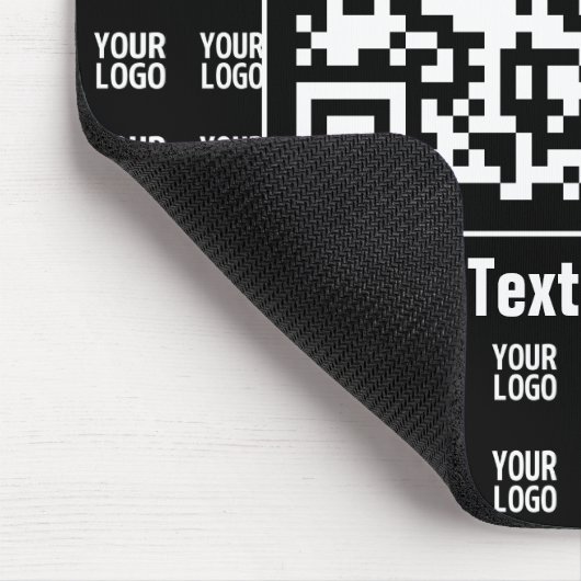 Promotional QR code (editable) plus Logo Pattern マウスパッド (コーナー)