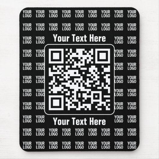 Promotional QR code (editable) plus Logo Pattern マウスパッド (正面)