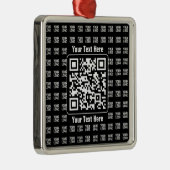 Promotional QR code (editable) plus Logo Pattern メタルオーナメント (右)