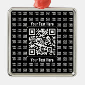 Promotional QR code (editable) plus Logo Pattern メタルオーナメント (正面)