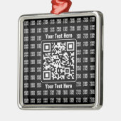 Promotional QR code (editable) plus Logo Pattern メタルオーナメント (左)