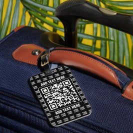 Promotional QR code (editable) plus Logo Pattern ラゲッジタグ