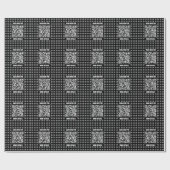 Promotional QR code (editable) plus Logo Pattern ラッピングペーパー (フラット)