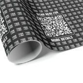 Promotional QR code (editable) plus Logo Pattern ラッピングペーパー (ロールコーナー)