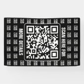 Promotional QR code (editable) plus Logo Pattern 横断幕 (横)