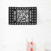 Promotional QR code (editable) plus Logo Pattern 横断幕 (インサイチュ)