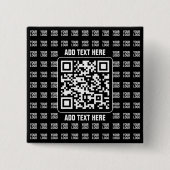 Promotional QR code (editable) plus Logo Pattern 缶バッジ (正面)