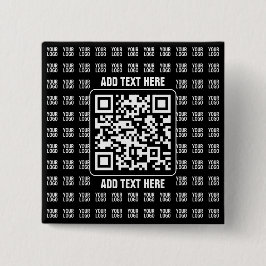 Promotional QR code (editable) plus Logo Pattern 缶バッジ