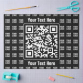 Promotional QR code (editable) plus Logo Pattern 薄葉紙 (クラフト)