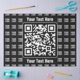 Promotional QR code (editable) plus Logo Pattern 薄葉紙