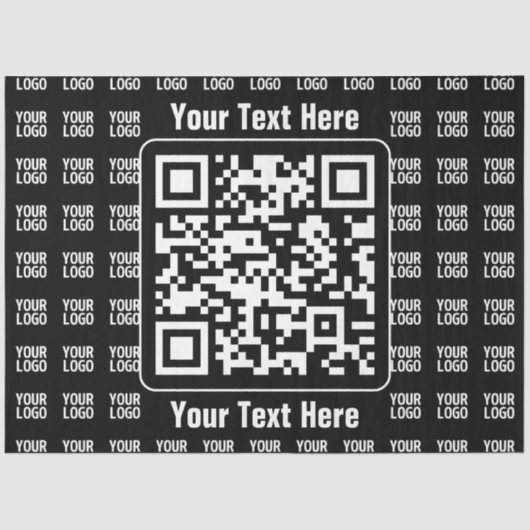 Promotional QR code (editable) plus Logo Pattern 薄葉紙 (正面)