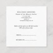 Promotional Salon Business  紹介カード (裏面)