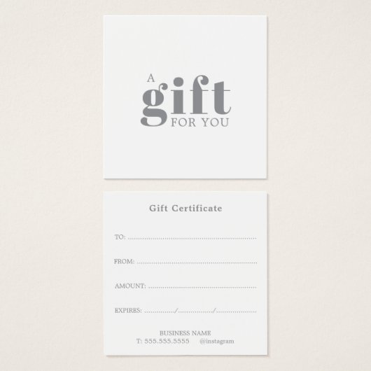 Promotional Salon Business Gift (正面&裏面)